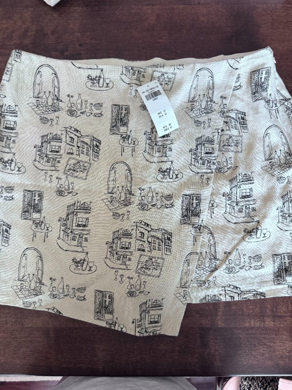 Abercrombie & Fitch | Linen Townscape Matching Skirt and Tank set - Size L